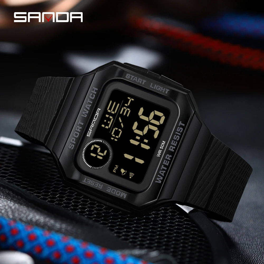 Men\'s Watch Sport Digital Watch Luminous Multifunction Clock Outdoor Rubber Strap Waterproof Military Watch For Man