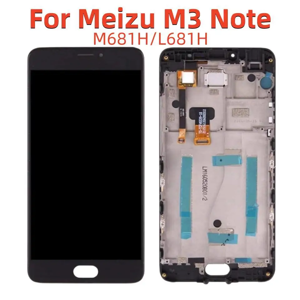 

Original For Meizu M3 Note M681H L681H Display With Frame Touch Screen Assembly 5.5" For Meizu M3 Note M681H Screen