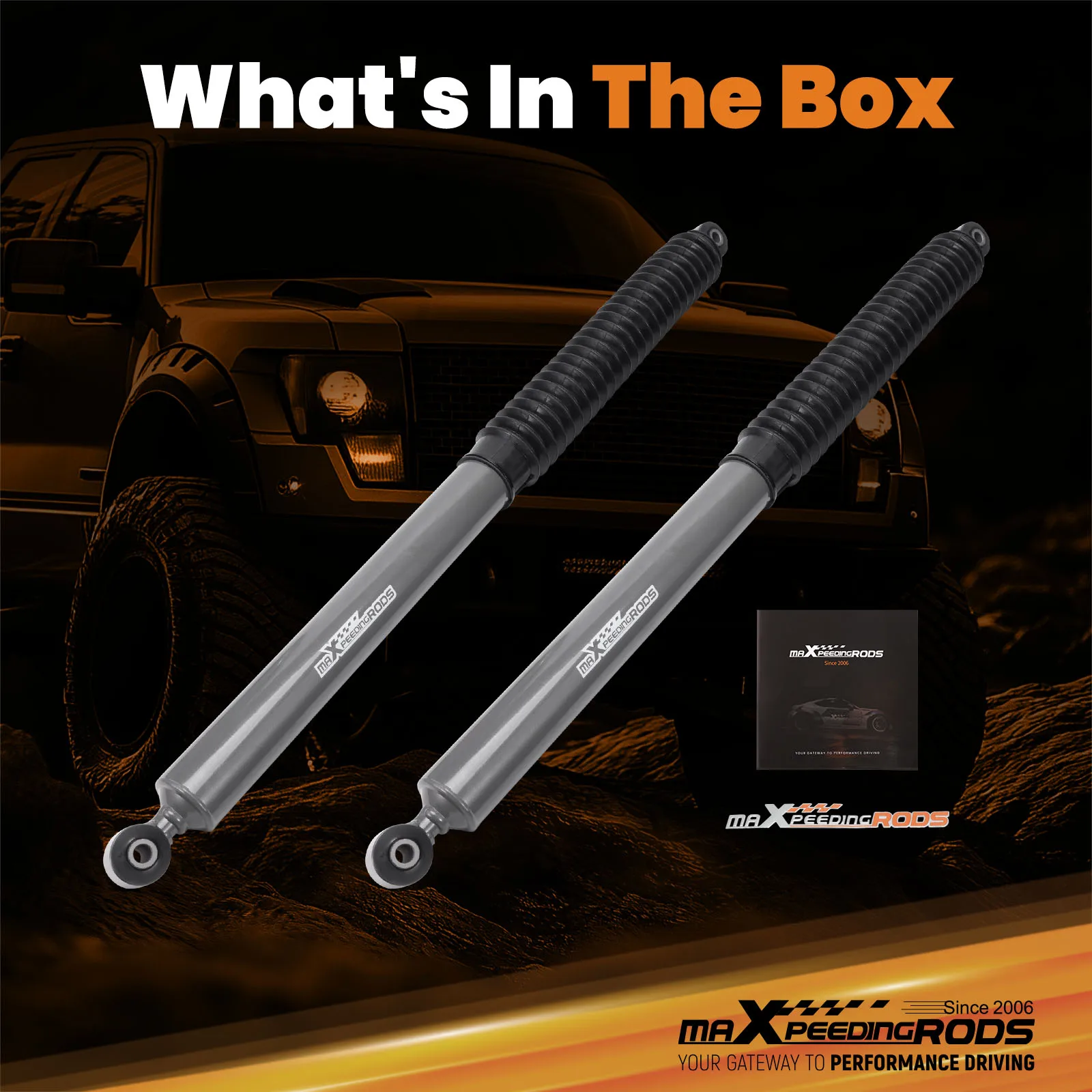 

4-7.5" Lift G1 Rear Shock Absorbers for F-150 2WD/4WD 2009-2025 w/Dust cove 4-7.5" Rear Lift Shock Absorbers for Ford F-150 2WD