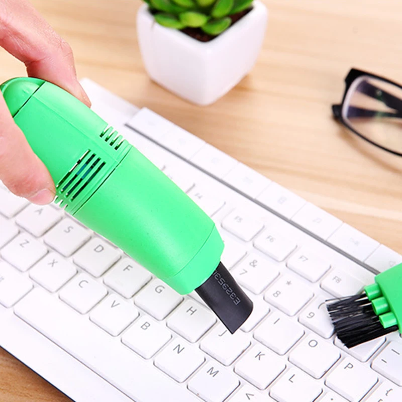 Mini aspirateur USB portable, brosse à clavier, nettoyeur de coque d'ordinateur portable, brosse à poussière, outil de livres informatiques, 1 ensemble