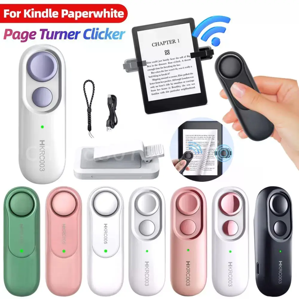 Pour Kindle Paperwhite Oasis Kobo EReaders Page Turner Photo caméra enregistrement vidéo déclencheur à distance mains libres Page Turner Clicker