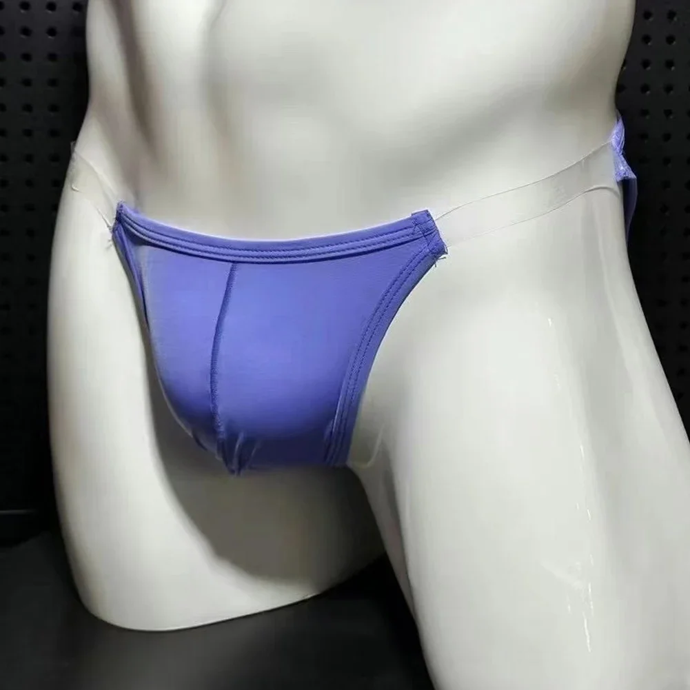 

1pc Sexy Men's Mesh Thin Bulge Pouch Low Waist Bikini Briefs Underwear Shorts Breathable Man Lingerie Panties