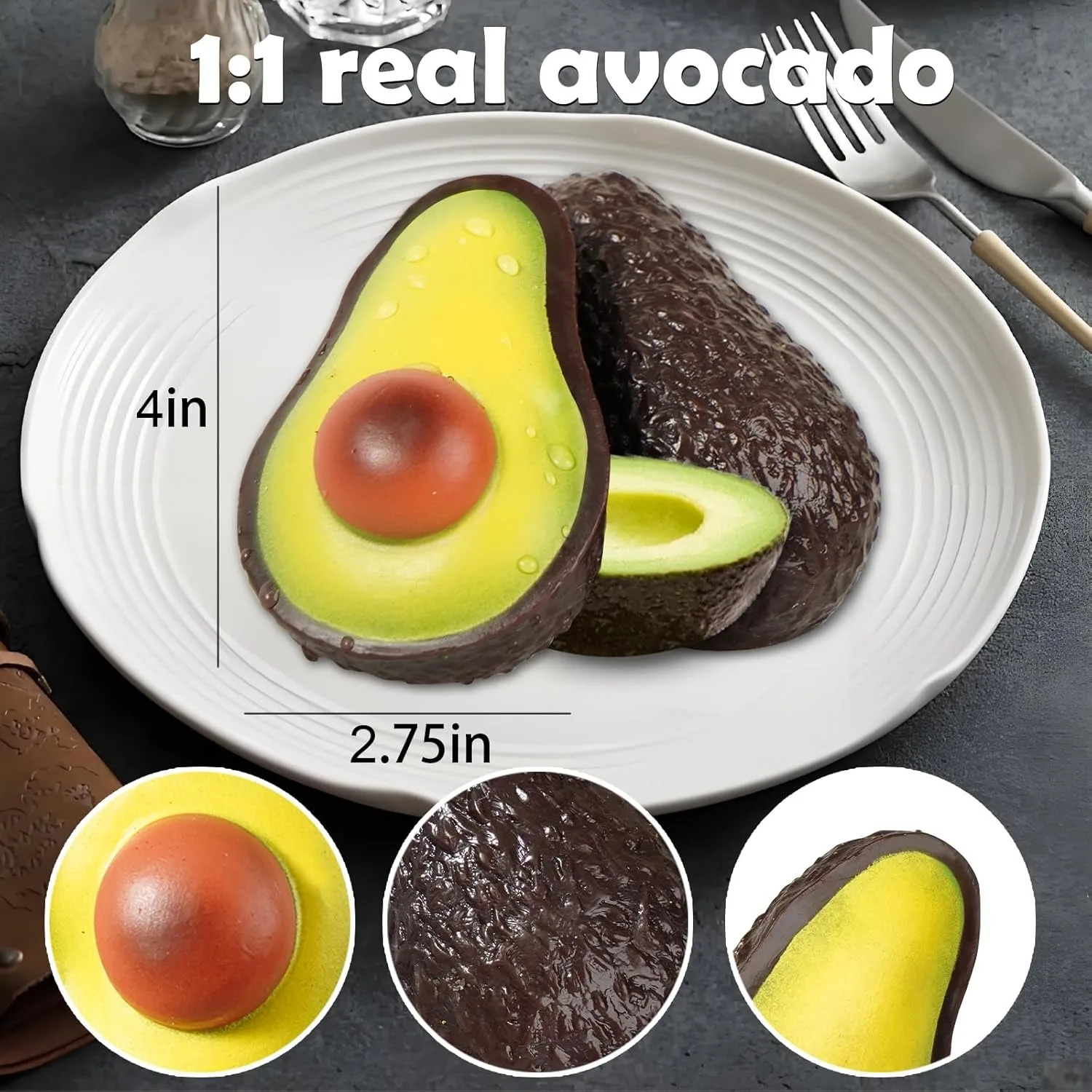 Zabawka sensoryczna Awokado dla dzieci i dorosłych, piłeczki antystresowe, idealne gniotki dla osób z autyzmem i do redukcji stresu.