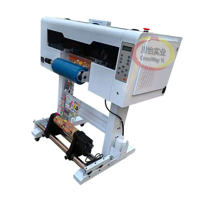 Two and Three Head XP600 30cm Rolls UV DTF Printer With C M Y K W V Hoson boards