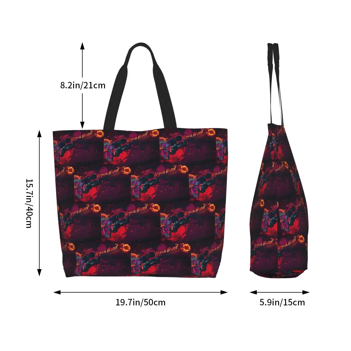 Hyper Beast Cover Photo Shopping Tote Bag Canvas Large Capacity Shoulder Bags Shopper Grocery Handbag for Women