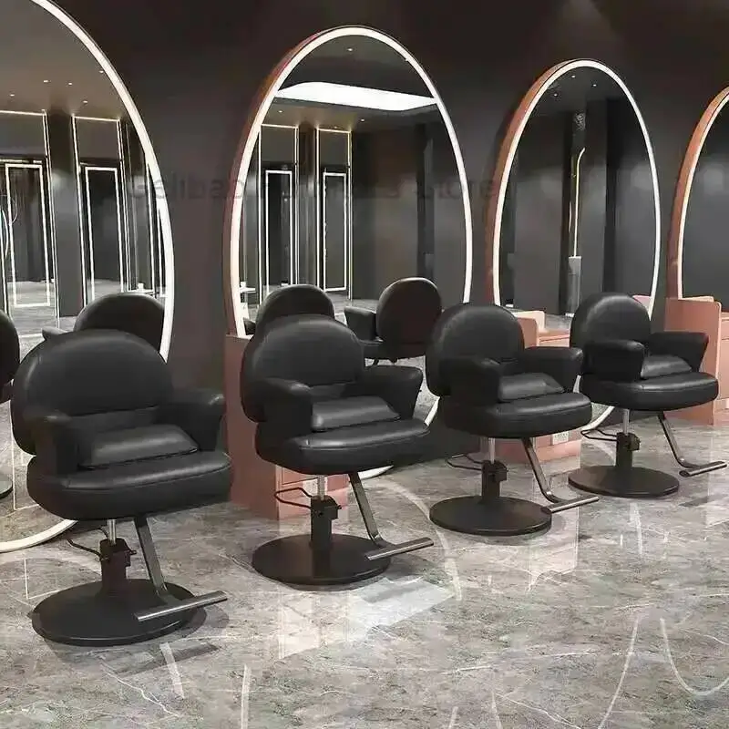 Hair Massage Chair Braiding Salon Home Office Professional Eyelash Cut Vintage Barber Waiting Barberia Offer Hydraulic Pump Gold