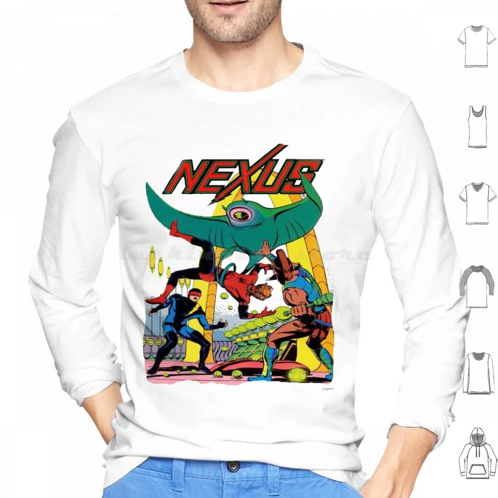 Nexus Hoodies Long Sleeve Comic Book Vintage Superhero Phantom Classic Humor Parody
