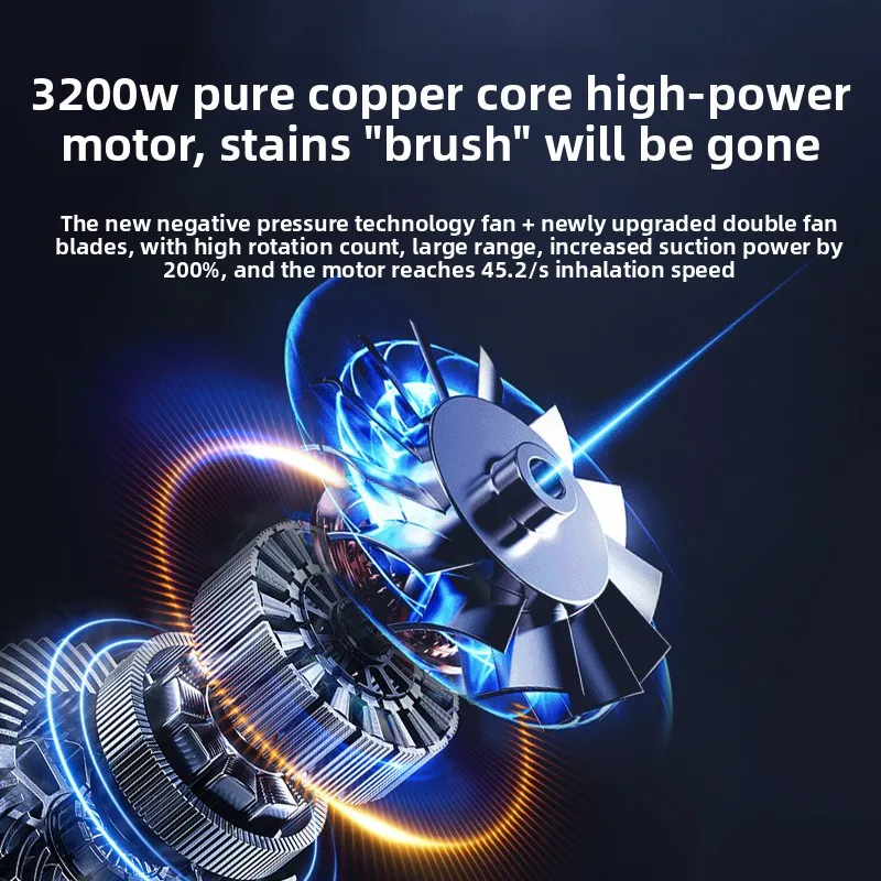 High Power Vacuum Cleaner for Dry and Wet Use Industrial Suction for Car Washing Hotel Cleaning