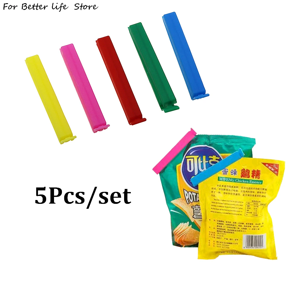 5Pcs 11cm Keep Food Fresh Storage Bag Sealing Clips Kitchen Sealing Bag Clip Sealer Clamp Storage Snack Sealer Clamp Seal Tools