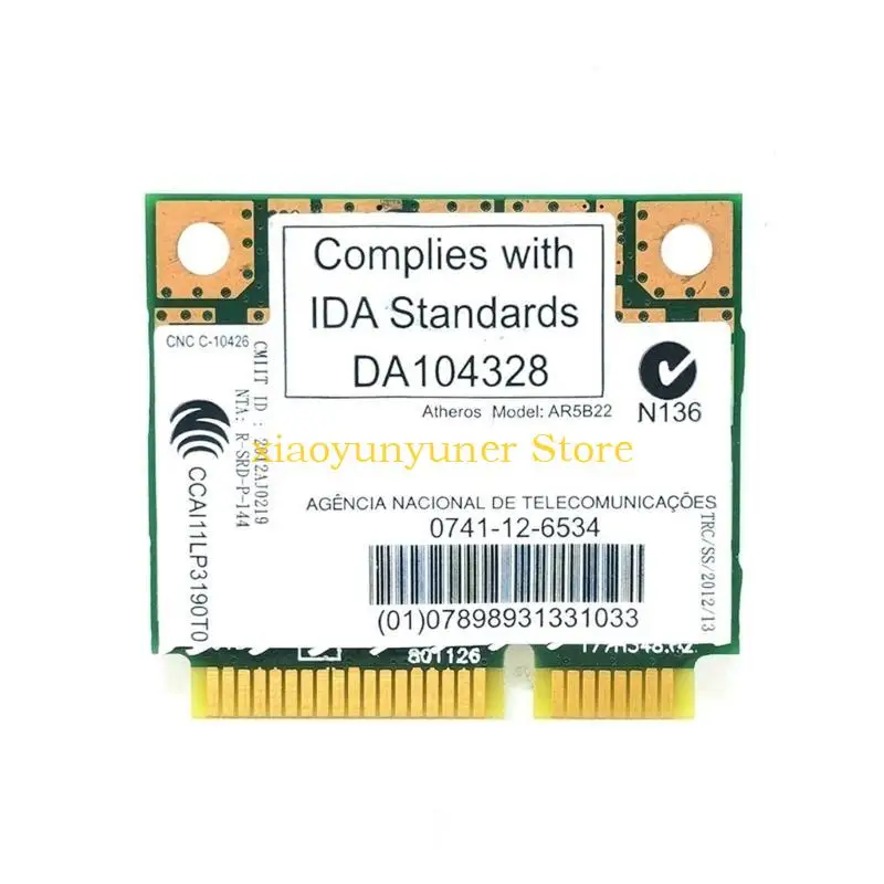 P9JB AR5B22 Fast Wireless Networking Card, 300Mbps BT4.0 For Small PCIE Laptops Mainboards Wireless Card