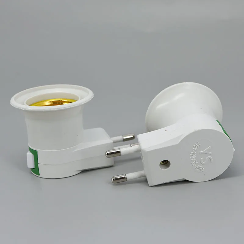 220 فولت الولايات المتحدة الاتحاد الأفريقي الاتحاد الأوروبي المملكة المتحدة E27 مصباح محول مأخذ التوصيل مع تشغيل/إيقاف التبديل البلاستيك القياسية المسمار في المقبس منفذ محول لمبات المنزل B4 #4