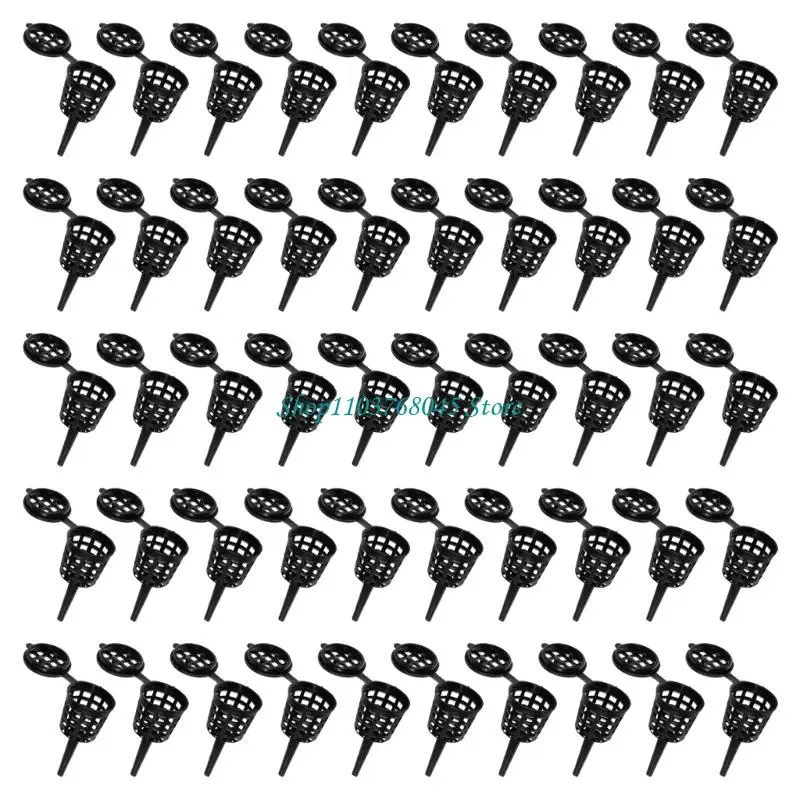 R53F 10/20/50/100Pcs Plastic Mesh Pot For Hydroponics Indoor Plant And Mini Garden Projects