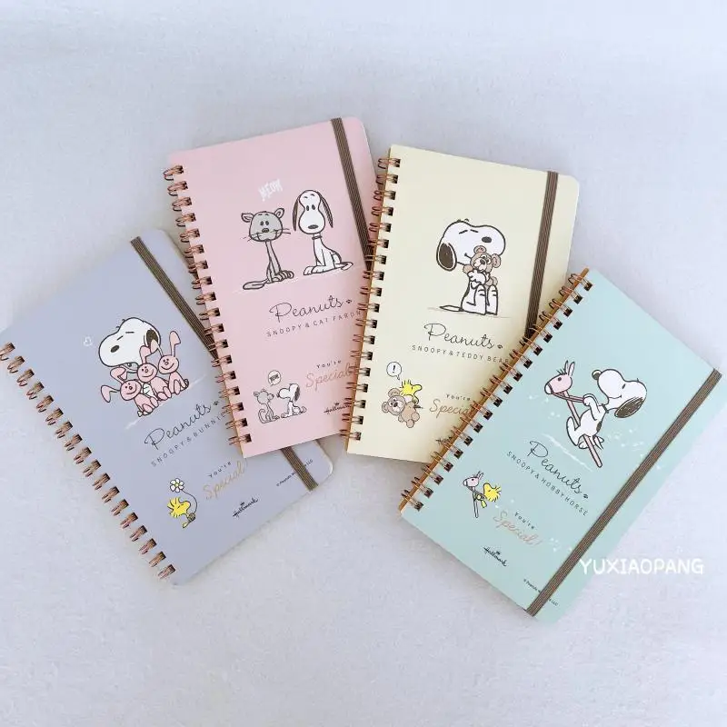 Notas adhesivas cuadradas Snoopy Limited Hallmark Edition con varios patrones de dibujos animados, cuaderno en espiral, deja un mensaje, nota adhesiva