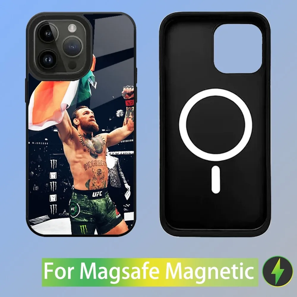 C-Conor McGregor Phone Case For iPhone 15,14,13,12,11,Plus,Pro,Max Mini Magsafe Magnetic Wireless Charging