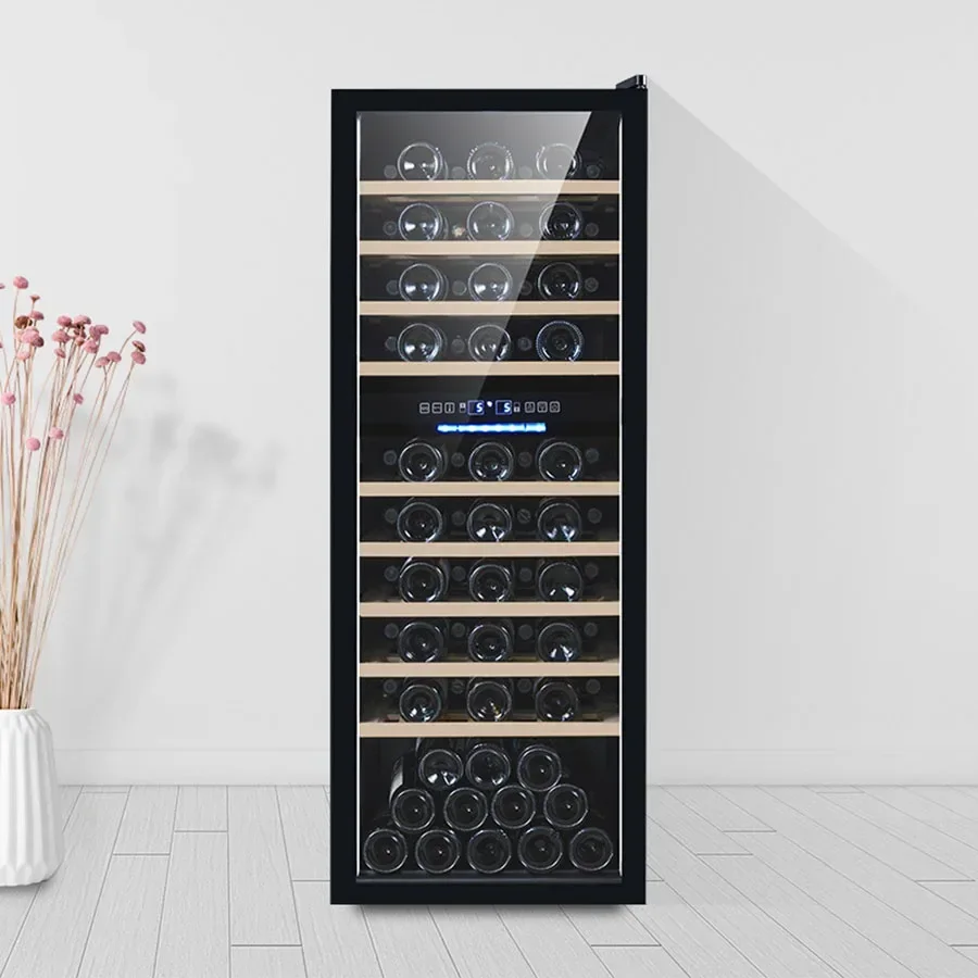 

Black Wine Rack Houses Small Single Cooler Refrigerator Storage Cube Thermostatic Bar Cabinet Galss Szafka Club Home Furniture