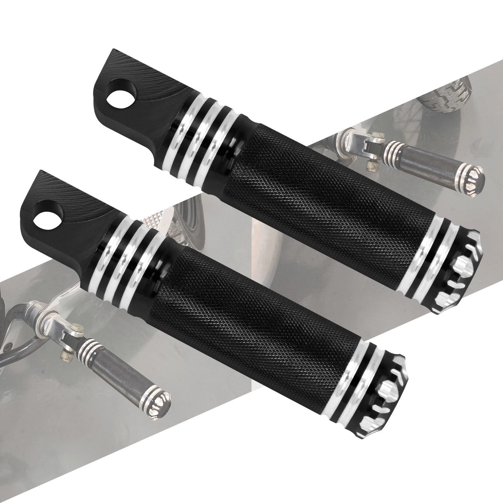 

Motorcycle Front Rear Footpeg Footrest Pedal Knurled Shifter Nail Peg Black For Harley For Touring For Sportster XL For Dyna