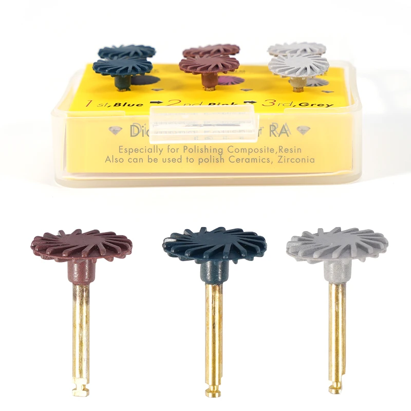 

3 шт., полировщик для стоматологической резины, композитная смола, алмазная полировальная система, спиральная гибкая щетка, колесо 14 мм, золотой хвостовик, стоматологический инструмент