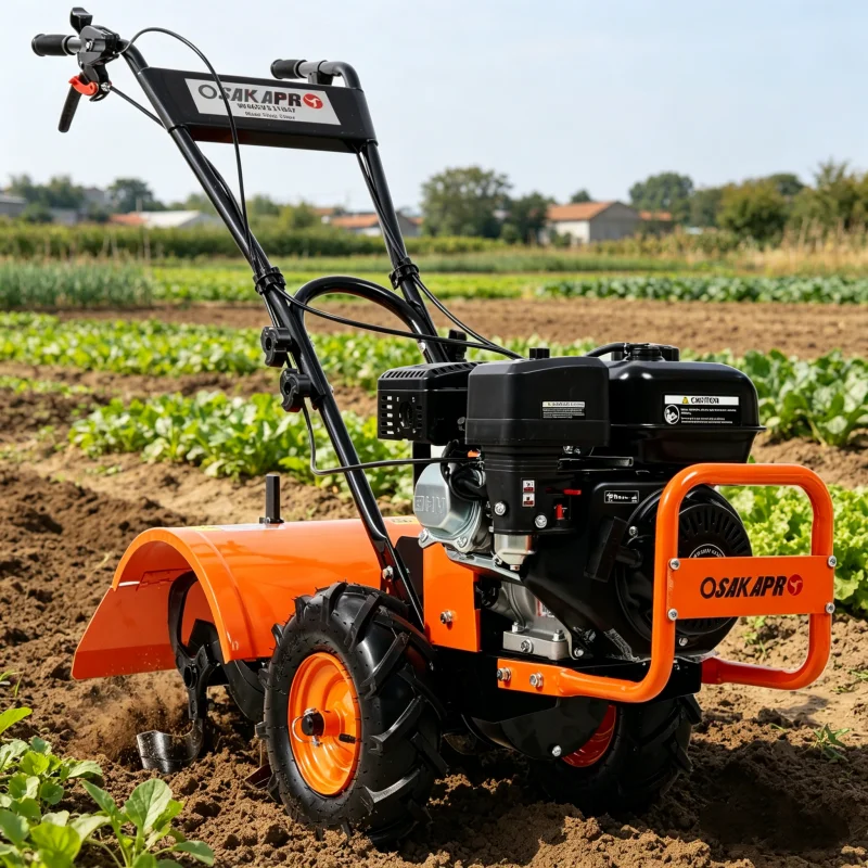 

Customized Hand Heavy Duty Power Tiller, Rear Tine Tiller - 7HP Gas Engine 212CC, 20" Wide and 8" Deep Cultivator