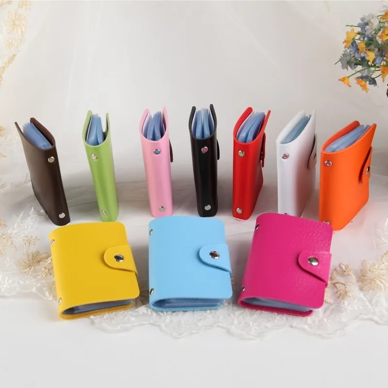 Minimalist PU Leather Cardholder - 24-card Slot Organizer Wallet, Compact and Fashionable Accessories for Both Men and Women