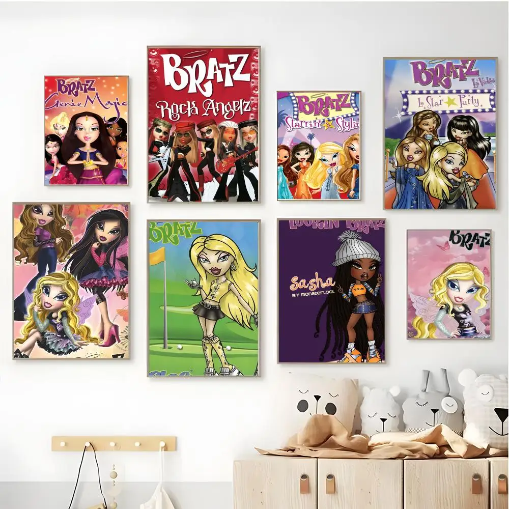 Bratz_ZZ DollS Klassisches Vintage-Poster, ästhetische Materialien, Wandkunst, Retro-Wohnheim, Tankstellen-Wanddekoration