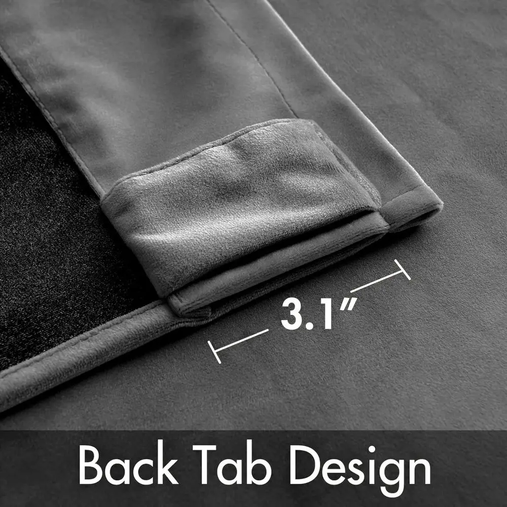 Rideaux occultants de luxe en velours 84, rideaux isolés thermiques doux pour chambre/salon, L52 x L84