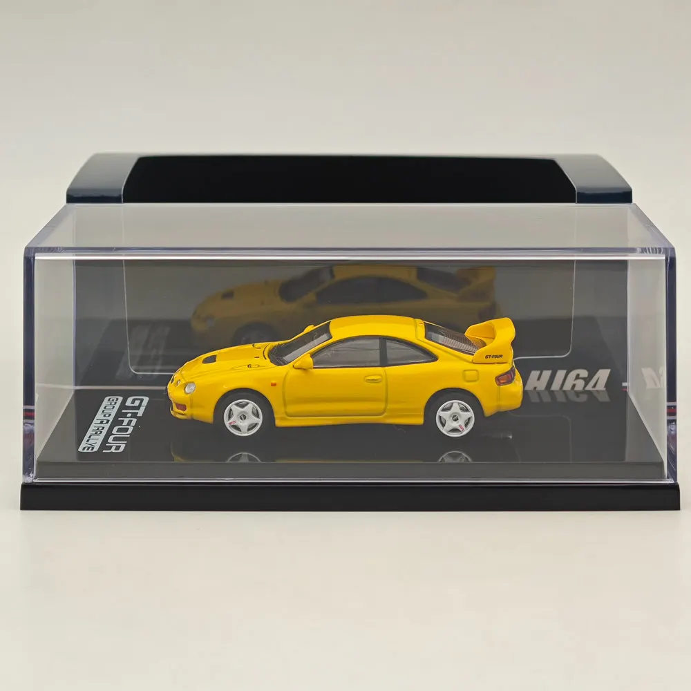 Hobby Japan 1/64 For CELICA GT-FOUR ST205 JDM STYLE Yellow HJ642064AY Diecast Models Car Collection Auto Toys Gift