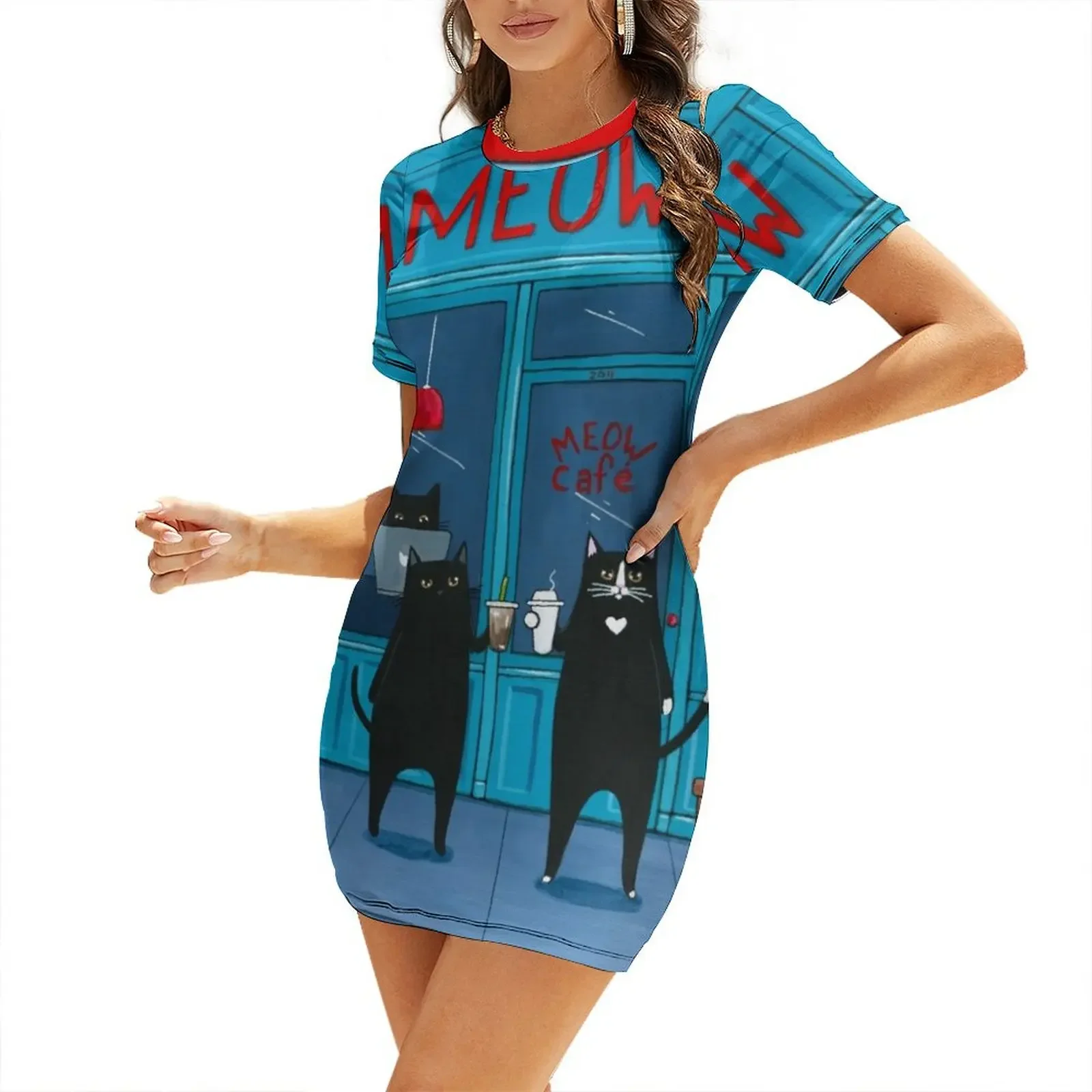 

The MEOW Cafe Short-Sleeved Dress dress dresses dress for women summer dresses summer woman 2025 fairy