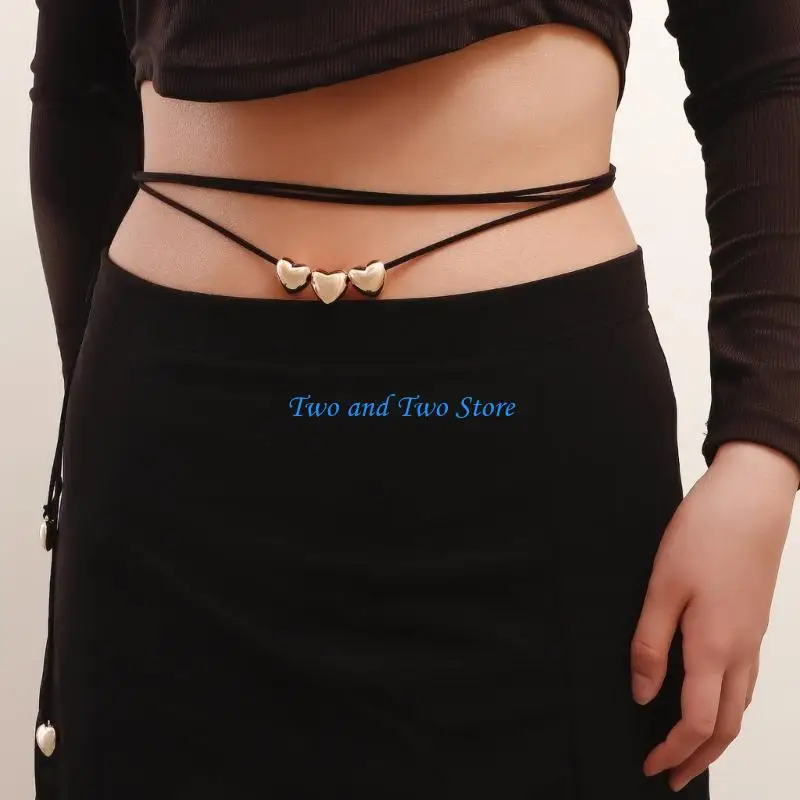 حزام خصر بقلادة على شكل قلب للفتيات من HX6F لمجوهرات الخصر للجسم للولائم
