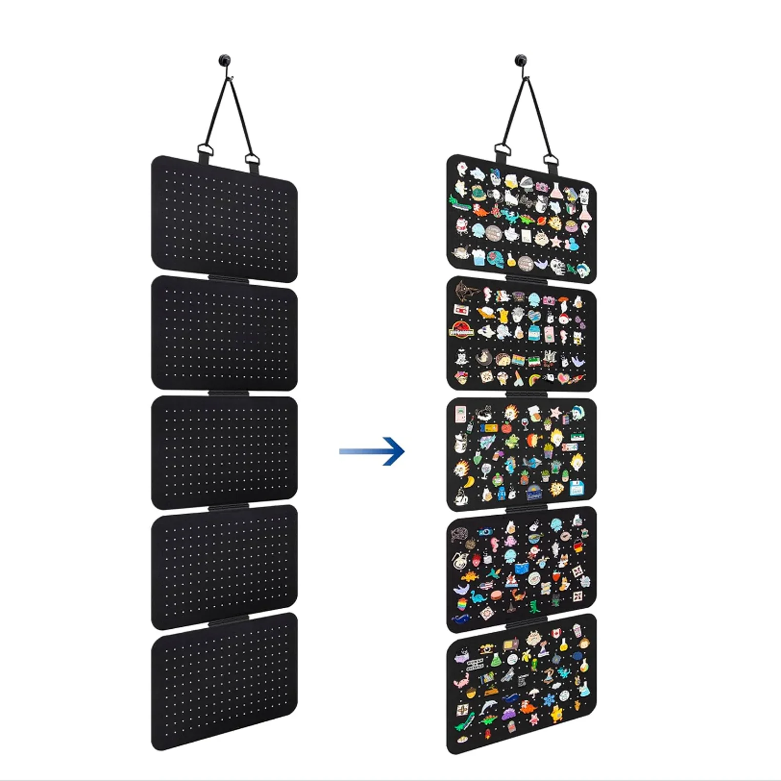 

Hanging Enamel Lapel Pin Display Panels Felt Badge Button Brooch Storage Holder Jewelry Necklace Display Stand Earring Organizer