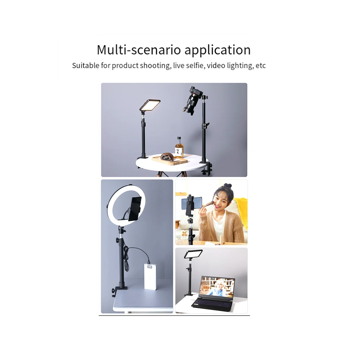 カメラデスクマウントC三脚クランプデスクマウントライトスタンド付き