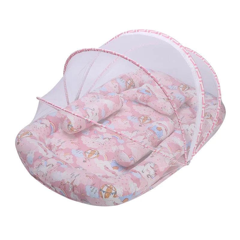 5 قطعة 85x55x10 سنتيمتر المحمولة حديثي الولادة بيونيك وسادة النوم فراش سرير سرير بيبي الطفل ناموسية طوال الموسم استخدام مجموعات الفراش #5