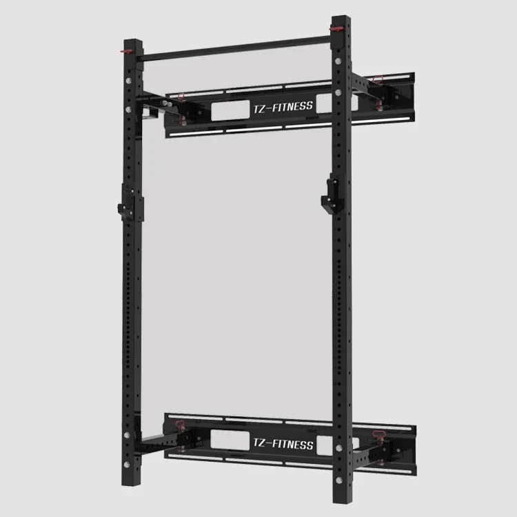 

Gym and Home Use Fitness Equipment Wall Folding Back Wall Mount Squat Rack