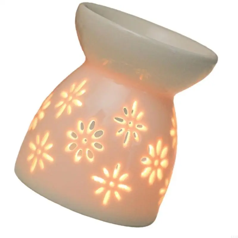 Ceramics Hollowed Out LOVE Florals Essential Oil Burners Tealight Holder Aromas Diffuser for Elegant Home Decors
