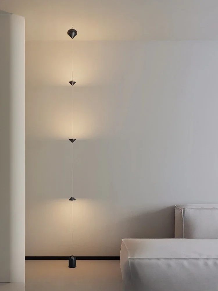 Minimalist floor lamp time hourglass chandelier living room TV wall next to sofa premium atmosphere light