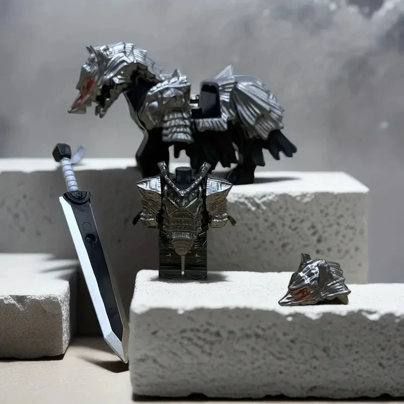 Wolf Armor Gus Knight with Warhorse Combo | Cool Styling | Christmas Halloween Birthday Party Gift