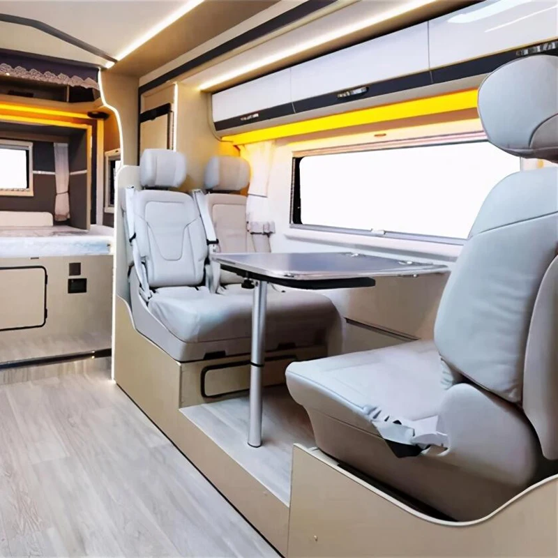Alloy Campervan Wall Table Legs with Slider and Motor Home Double-layer Extended Swing Mechanism with Double Table Head