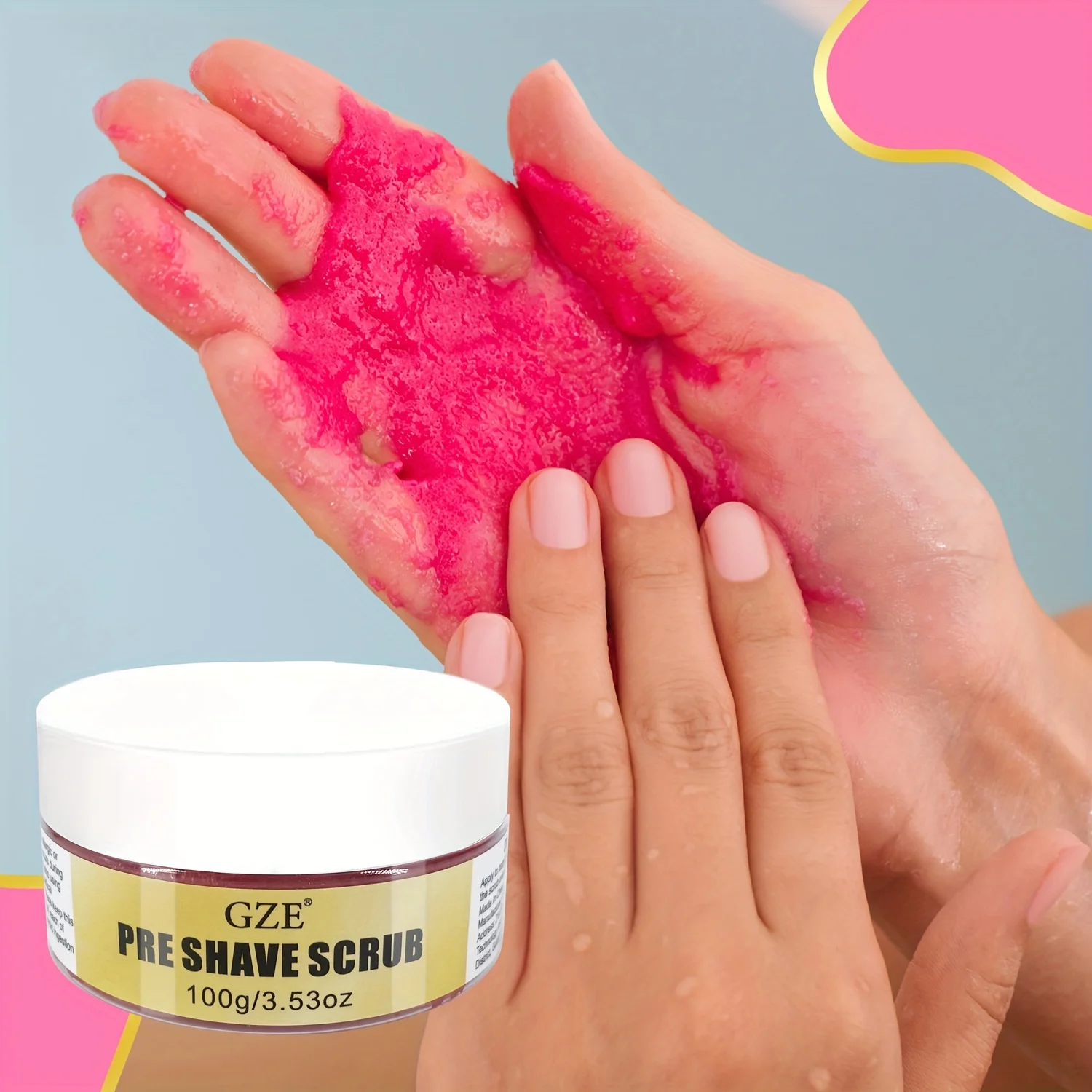 GZE PRE SHAVE SCRUB Exfoliator for Bikini Area - Ingrown Hair Body Scrub - Bikini Exfoliating Scrub