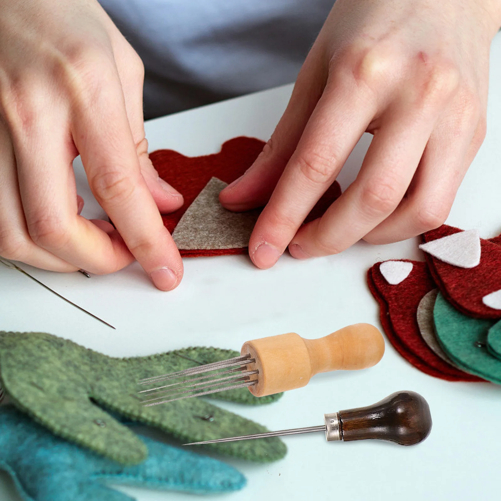 

1Set Felting Kit Wool Felting Supplies for DIY Crafting Jewelry Making and Punch Needles Punch Needles