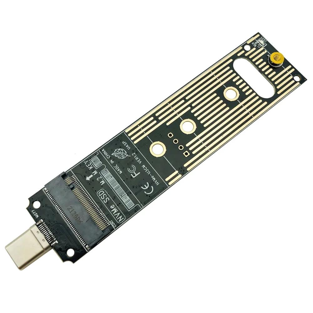 M.2 NVME Adapter PCIe NVME Enclosure M2 SSD Board Converter NVME to Type-C For M Key Samsung 960/970 Series WD 2230-2280 M.2 SSD