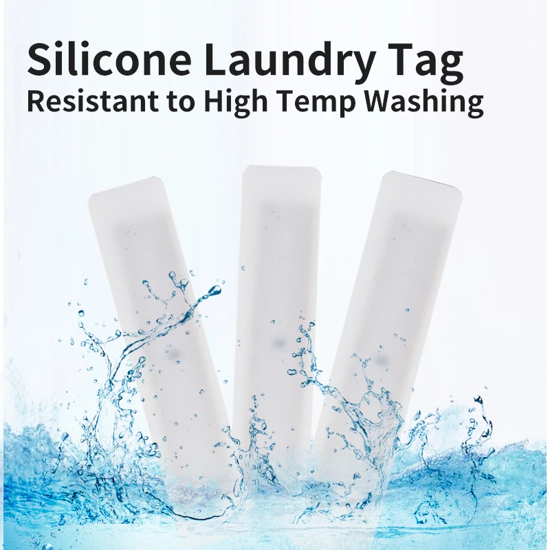 50pcs Washable UHF RFID Silicone Laundry Tag 860mhz 960mhz Passive Tag for Clothing Management