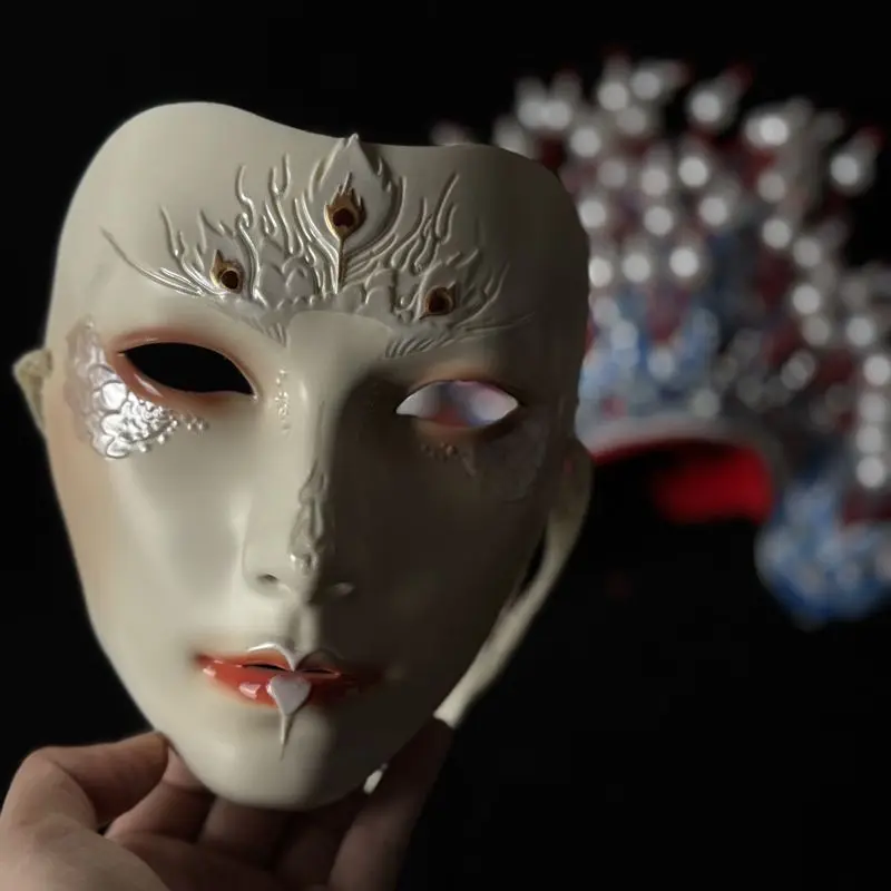 TGCF หน้ากากผู้หญิง Peking Opera หน้ากาก handmade หญิงหน้ากากคอสเพลย์ปาร์ตี้หน้ากากฮาโลวีนคอสเพลย์ Prop Mask