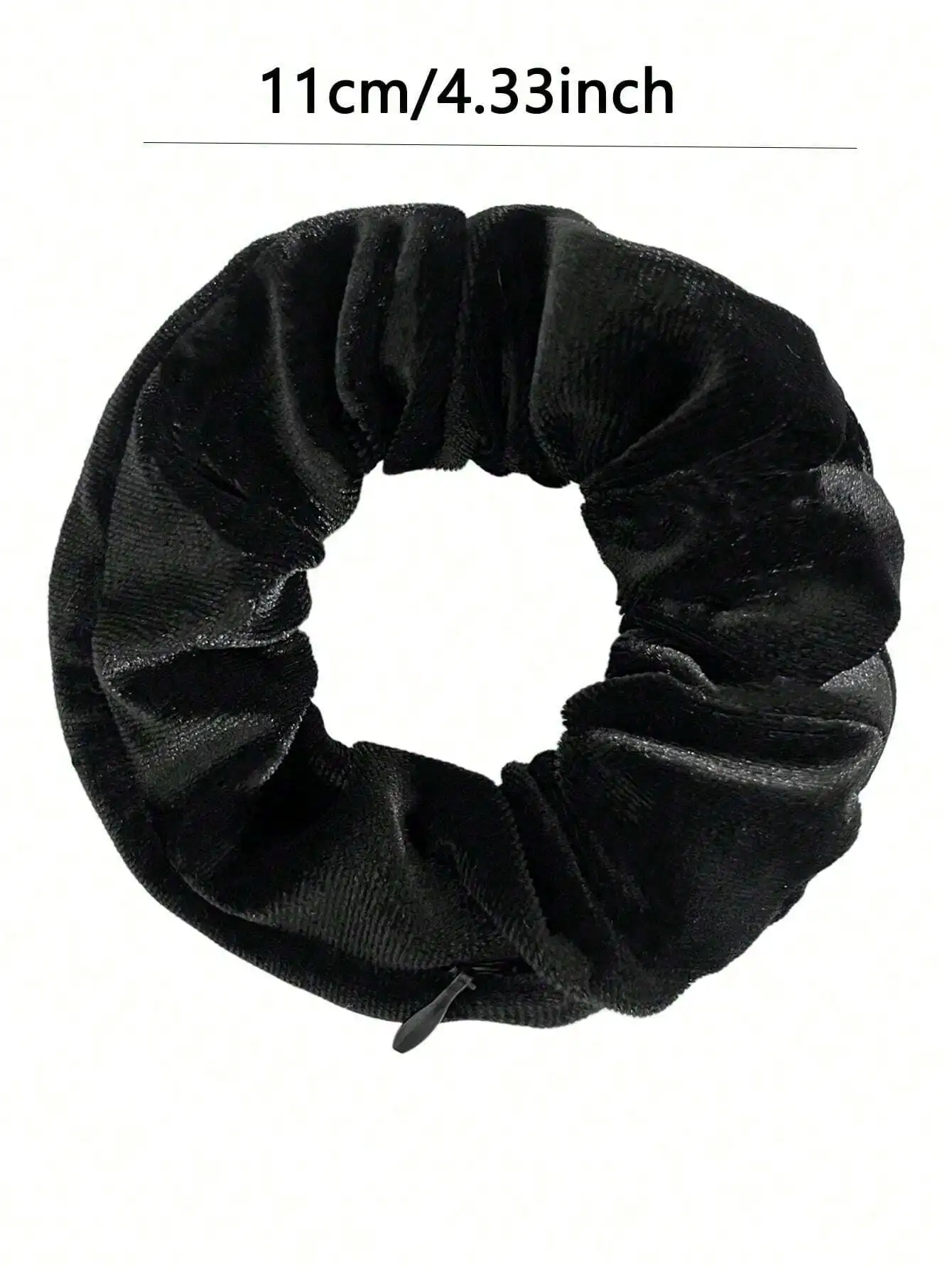 Bolsa de almacenamiento multifuncional para lazos para el cabello, ocultador y organizador portátil para dinero, no impermeable, elástico para el cabello con cremallera, 1 ud.