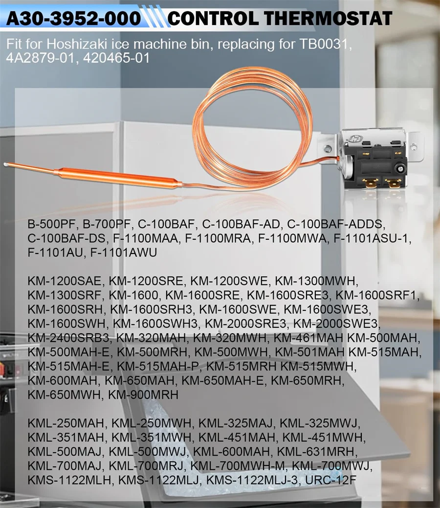 A30-3952-000 Thermostat-Kit für Hoshizaki Eismaschinenbehälter, Ersatzteil für Eismaschinen (Aftermarket) für TB0031 4A2879-01 420465-01 – Detail 3