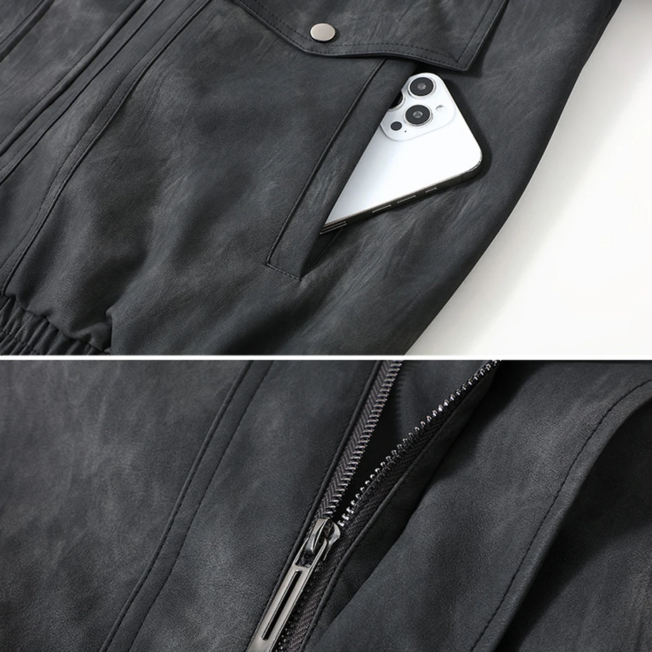 Vintage Tie Dye PU Jacket Men 10XL 11XL Plus Size Stand-up Collar PU Jacket Coat Male Cargo Jackets Big Size 10XL