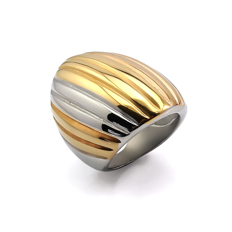 Unisex Stainless Steel three color Rings Fashion Luxury 18K Gold Plated Simple strap Rings festival Jewelry Gifts Hot sale