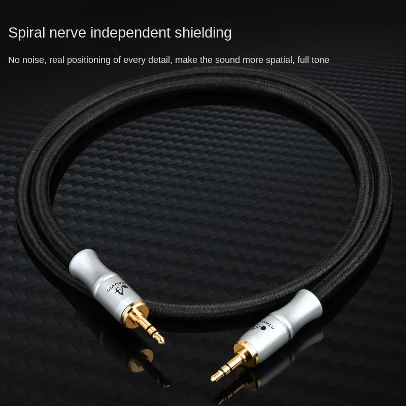 Cabo de áudio hifi 3.5mm jack 6n ofc 3.5mm macho para macho cabo aux de áudio para alto-falante de carro linha de fio cabos auxiliares