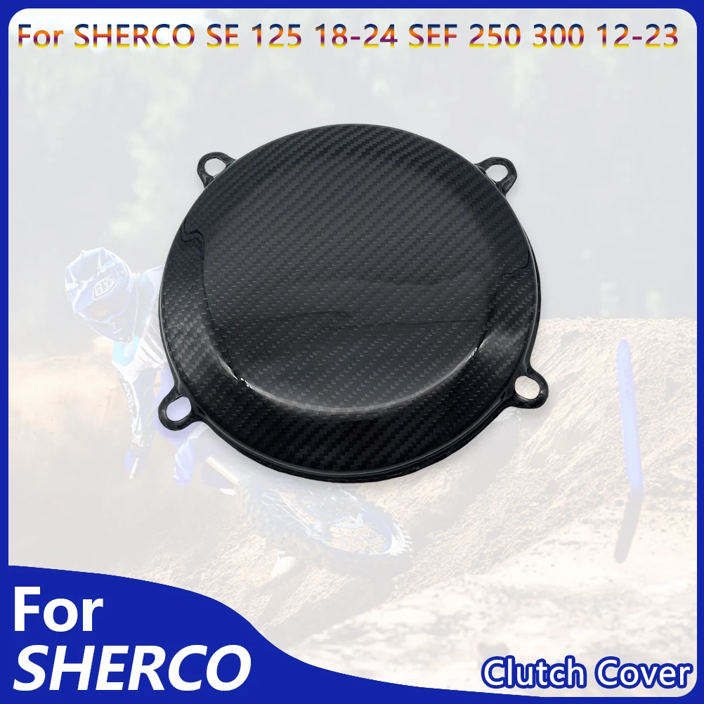OTOM Kupplungsdeckel für SHERCO SE 125 18-24 SEF 250 300 12-23 Motorschutz Kupplungsgehäuse-Schutz Motorradzubehör Kohlefaser