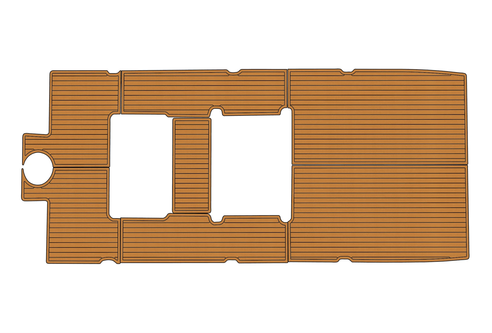 

Marine Faux Teak EVA Non-Slip Mat-2017 Carolina Skimmer 21 Self-Adhesive 1/4" (6mm) Boat Deck Pad for Cockpit & Deck