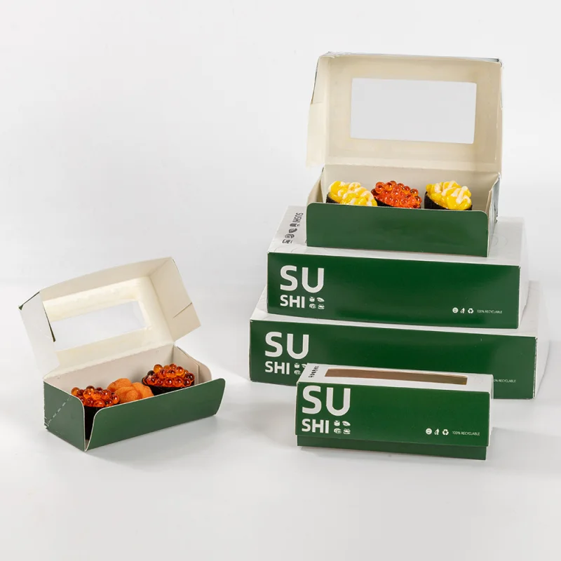 custom.LOKYO Customized Take Out Disposable Paper Sushi Box with Lid