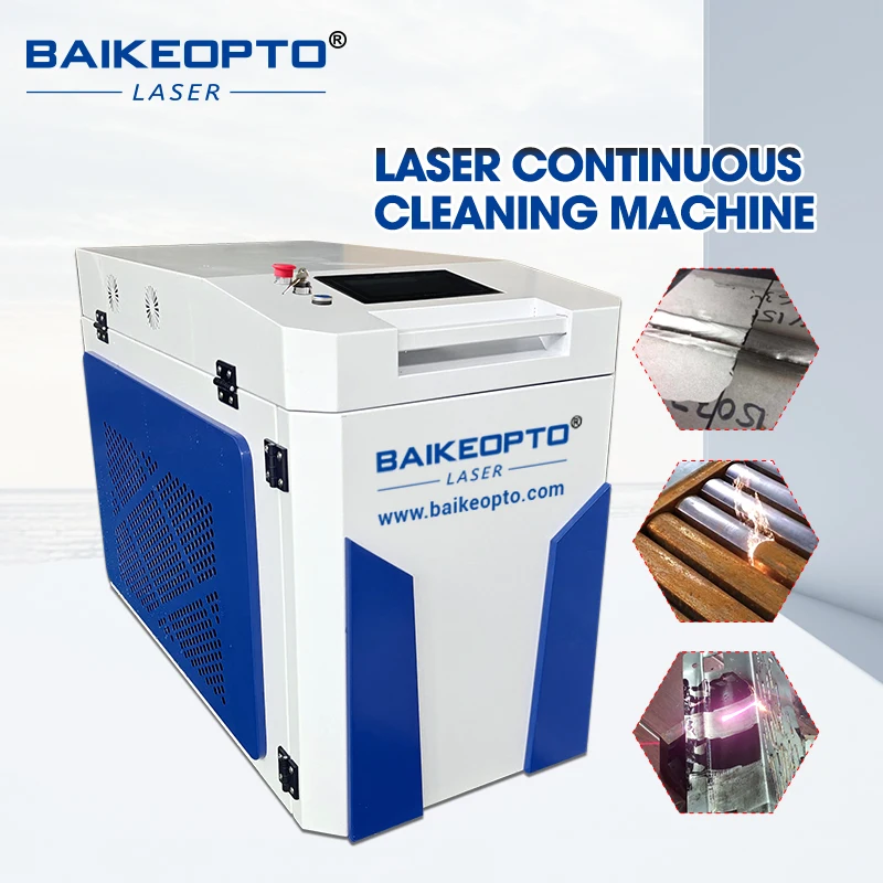 Mesin Pembersih Laser Serat Kontinu 1500w 2000w 3000w untuk Membersihkan Cetakan Ban dan Cetakan Makanan Penghilang Karat